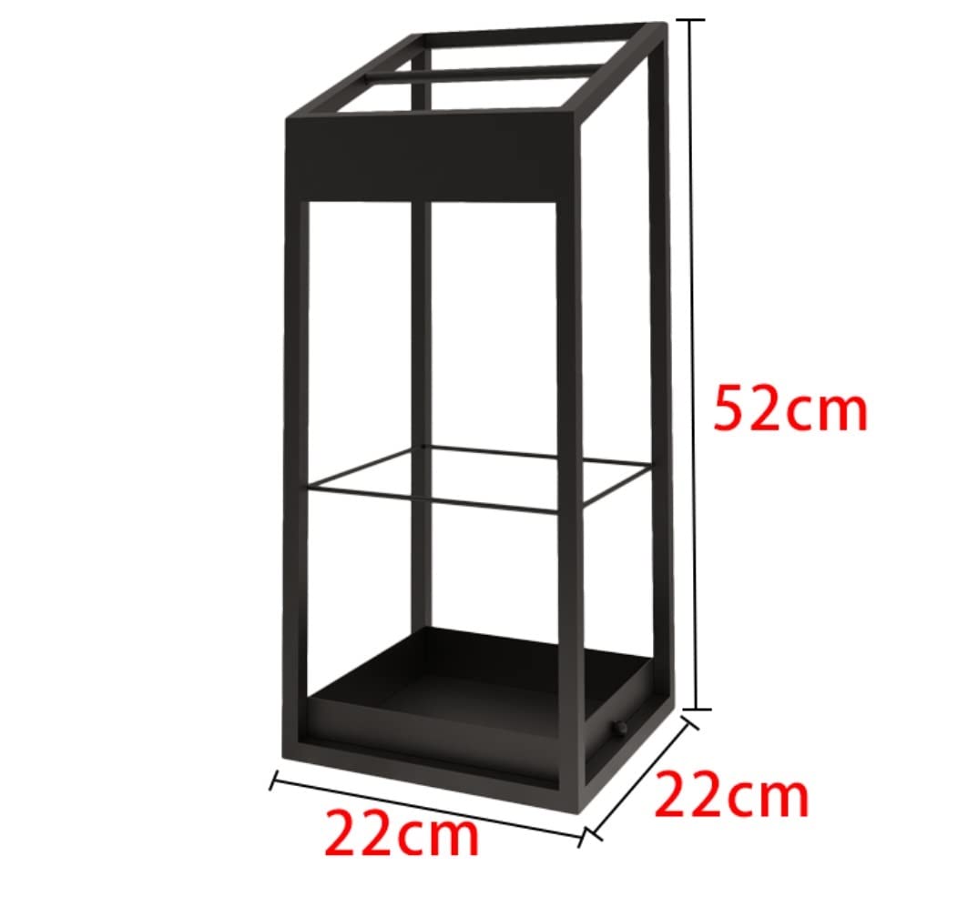 CMBSSTFC Portaombrelli Portaombrelli Quadrato in Metallo Nero Portaombrelli per la casa Interni ed Esterni Decorazioni per ingressi in Ferro Portaombrelli Porta bastoni da Passeggio