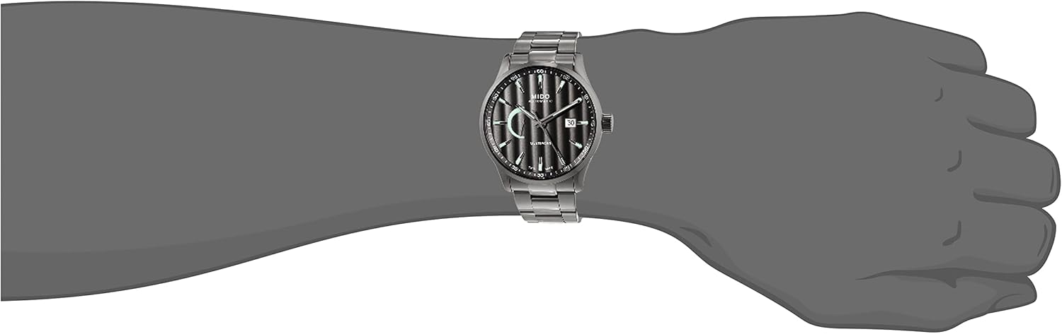 Miniatura 5 de Mido Reloj Hombre Anthracite Multifort Power Reserve Automático Mido Calibre 80 (Base ETA C07.671) Reloj, Antracita, Moderno