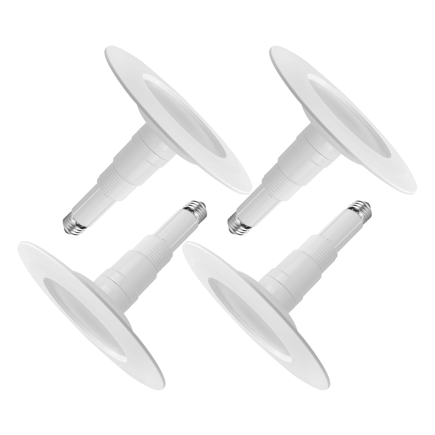 Jolux 4er Set 5/6 Zoll LED Einbaustrahler 8,5W = 40W 2700K Warmweiß 650 Lumen Dimmbar Feuchteklassifizierung Einfache Installation Einbauleuchte Dimmbar