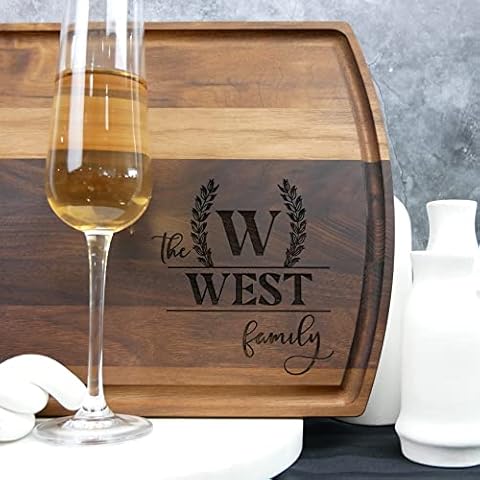 Personalized Cutting Boards - Anniversary, Bridal Shower Gift & Wedding Gifts for Couple - Personalized Gifts for Women, Men & Couples - Cheese & Charcuterie Boards - House Warming Gift New Home Cover