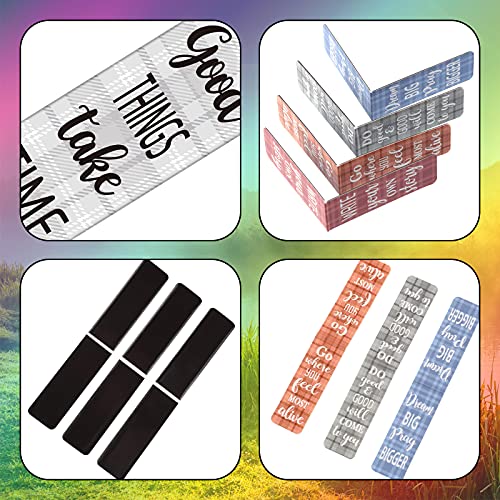 60 Pieces Inspirational Magnetic Bookmarks Motivational Bookmarks Magnetic Page Markers Assorted Magnet Page Clips For Students Teachers School Home Office Supplies (Simple Style) #TOP2