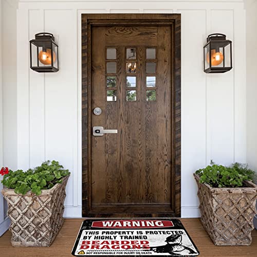 Tapis de garage et d'extérieur robuste avec design dragon barbu de qualité - 5
