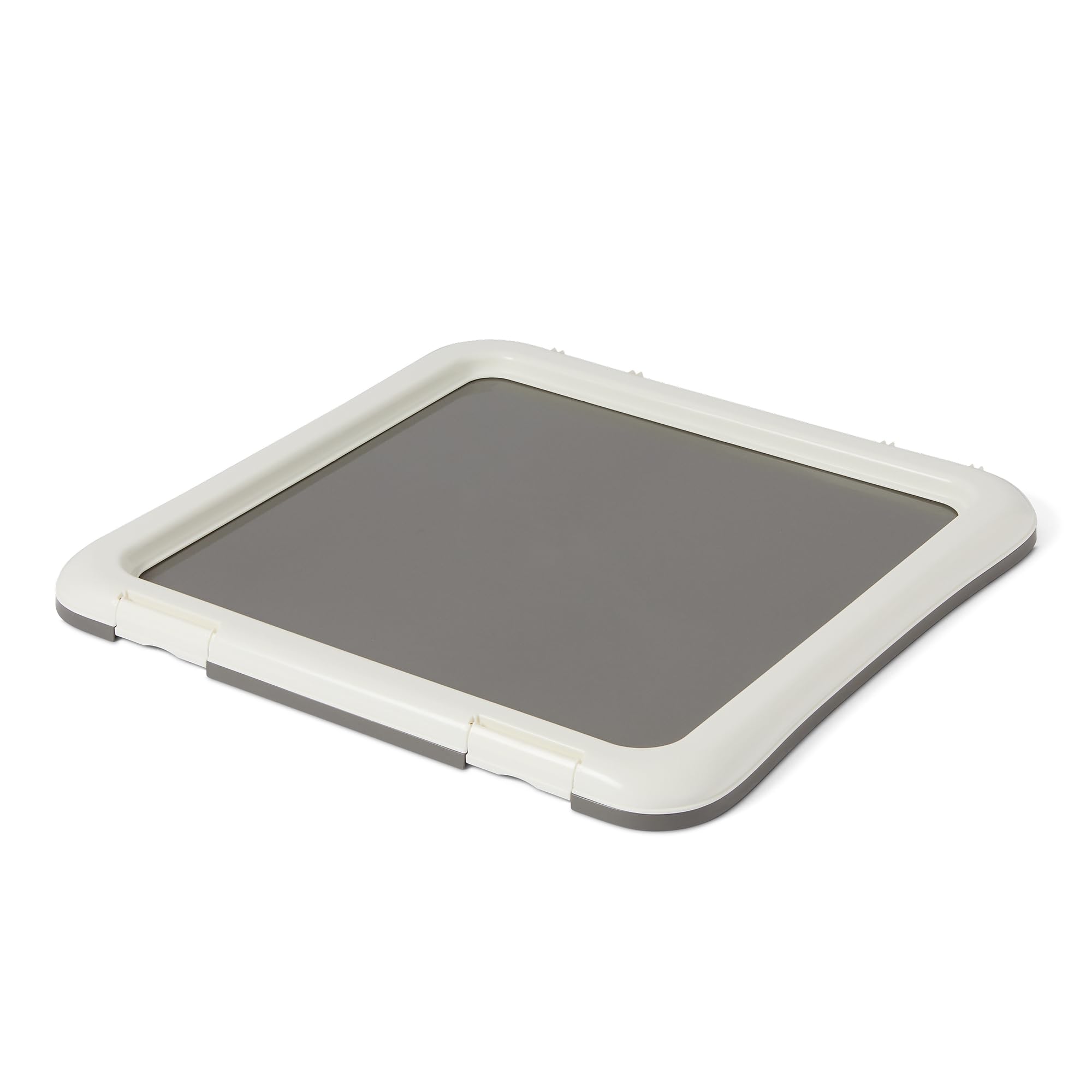 flat dog pee pad holder tray with latch system and non slip base