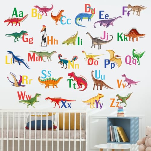 DECOWALL DS9-8080 Vinilos Dinosaurios Alfabeto Colorido miniatura 2