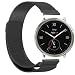 Produktbild GIOPUEY Armband Kompatibel mit Amazfit Active 2 44mm, Geflochtenes Edelstahlarmband [Verschleißfest] [magnetisch] Ersatzarmband - Black