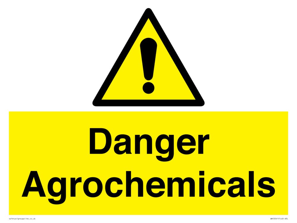 Danger Agrochemicals Sign - 400x300mm - A3L