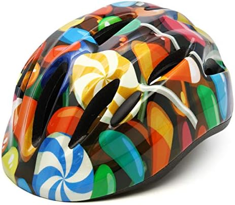 M Merkapa Kids Bike Helmet Adjustable 3D Shark Bicycle Helmets for Toddler and Youth (Candy, S)