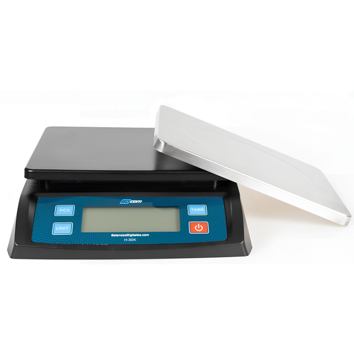 BDCOM Balanza Postal Industrial BD-802 – Capacidad 30 Kg con Precisión de 1g, Plato de 21x17 cm para Pesaje Eficiente