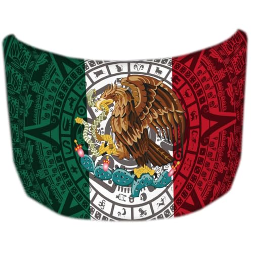 Bandera de México para coche y cubierta de capó mexicana elástica de 120 x 150 cm