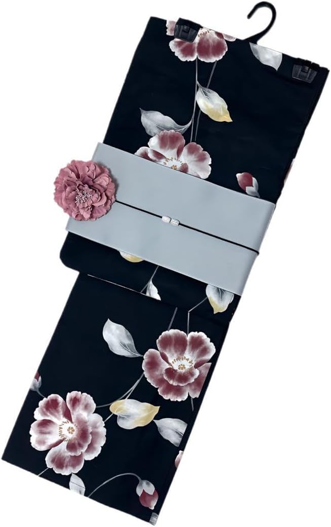 二部式 セパレート浴衣 浴衣ジェンヌ 浴衣5点セット 簡単着付け 紺 白