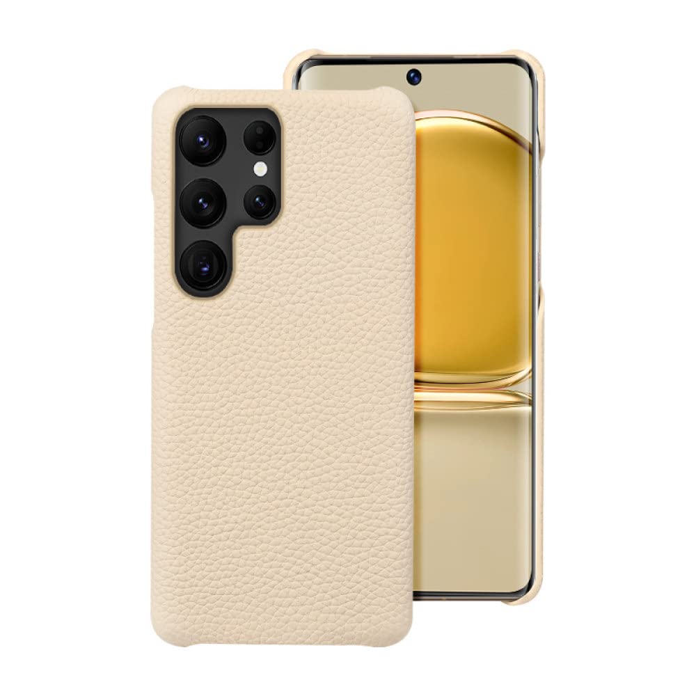 Housse cuir véritable jaune clair pour Galaxy Note 20 l'expression de votre personnalité