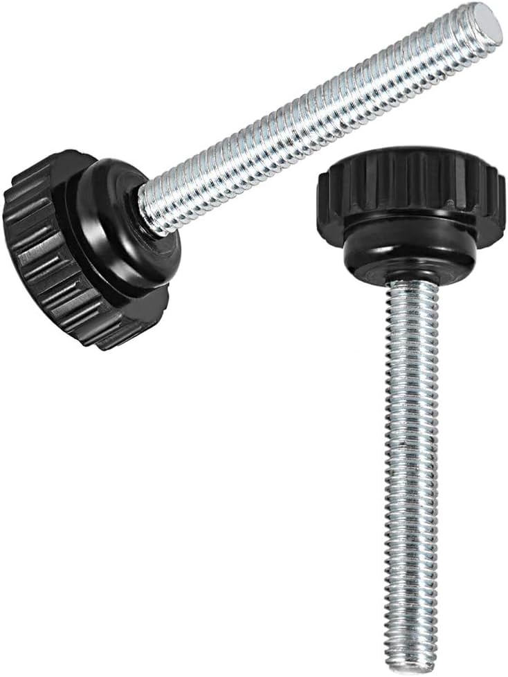 MACHSWON Knurled Clamping Knobs Grip for Saw Drill Press Lathe and Routing Jigs Packaging Machinery Printing Equipment Round Head Clamping Handle Bolt M6 x 44mm 4pcs - Image 3