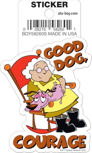 Ata-Boy Courage The Cowardly Dog Good Dog 3 Inch Die Cut Vinyl Sticker