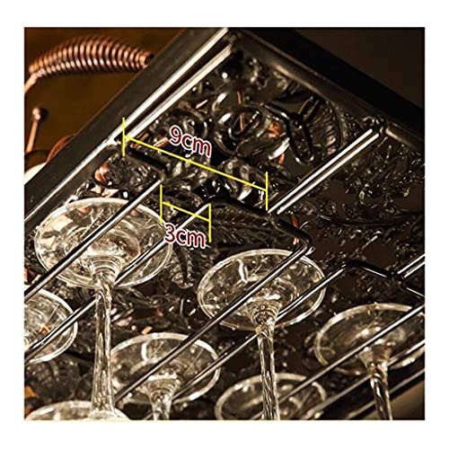 Casier à verres à pied suspendu marron pour optimiser le bar - 4