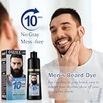 Men's 3 in 1 Black Beard Dye Shampoo, Simpler Color for Men's Beard & Mustaches, Long Lasting Gray Reducing 200 ml - Image 5