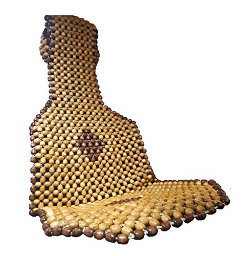Image of Q1 Beads LCapBG Wood Beaded Seating Pad Cap Model Cushion for All The Cars Office Chair /Home Chair /Truck(Universal Fit, 1 Pc.), Multicolor