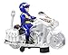 TECHEGE Toys Motorcycle Police Officer with Flashing Lights Bump'n'Go Pursuit Sounds Police Chase Cops'n'Robbers