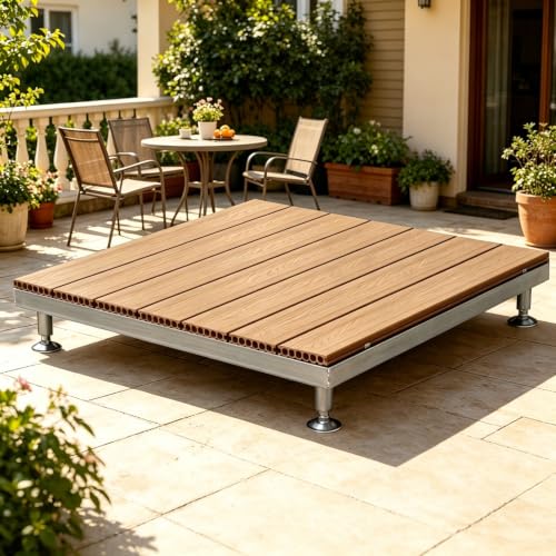 Plataforma de Patio Antideslizante e Impermeable con Altura Ajustable para Suelos Regulares 3