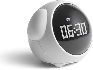 CNCDNALK Sveglia Sveglia della Sveglia della Luce Notturna LED Smart Digital Clock Home Sleep Trainer Allenatore Orologio (Size : White[Expression Style])
