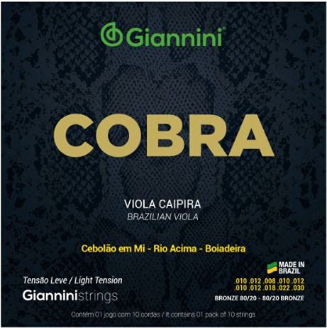 Cordas Viola Giannini Cobra Leve Bronze CV82L Cebolão Mi