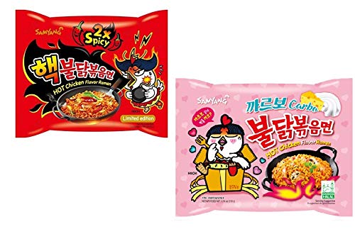 Sam Yang Hot Chiken Flavoured Instant Korean Noodles - 140 Gm (Pack Of 2) (Imported) (2X Spicy & Carbo), 280 grams (B08R9YPTZV) Amazon Price History, Amazon Price Tracker