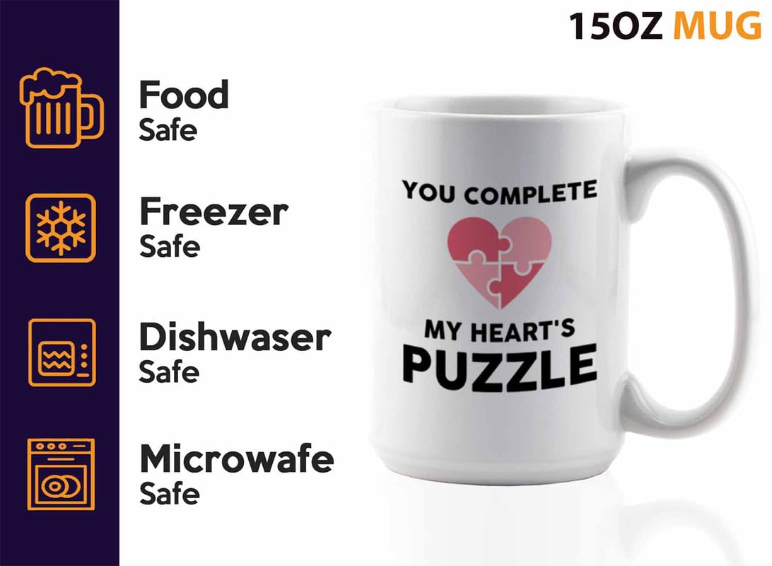Amazon.com: Romantic Pun Coffee Mug 15oz White - You Complete