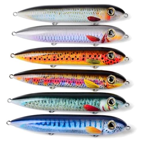 PROBEROS Catfish Rattling Line Float Lure for Catfishing - Catfish Spook Rattle Fishing Floats Peg for Santee Rig Catfish Fishing - 5.3 Inch(6-Pack) Cover