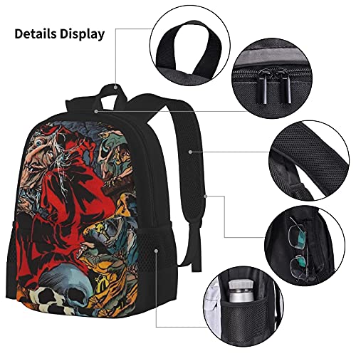 Demon Monster Mural Beste Gift Voor Studenten 3 In 1 Set Waterbestendig Rugzakken/Grote Capaciteit Potlood Cases… - Afbeelding 6