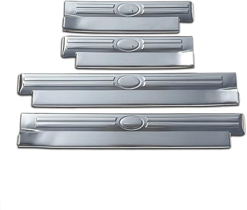 Miniatura 6 de YIWANG Placas de acero inoxidable 304 para umbral de puerta interior de automóvil, 4 piezas para Land Rover Discovery 4 LR4 2010-2016 accesorios de