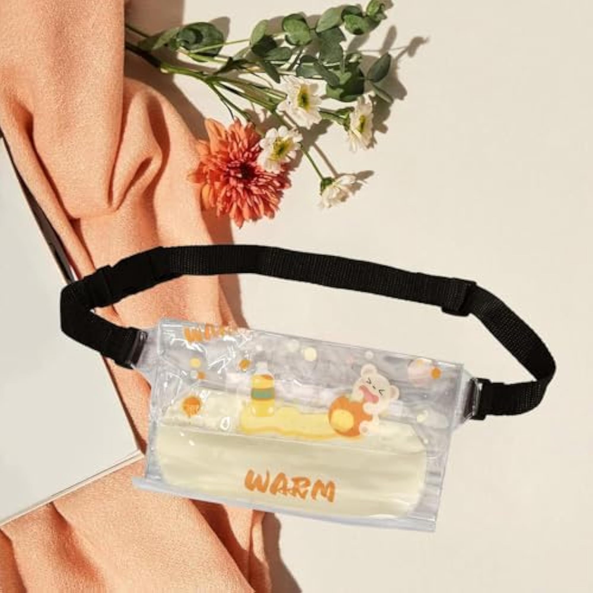 Waterproof Adjustable Strap Clear Fanny Pack for Travel