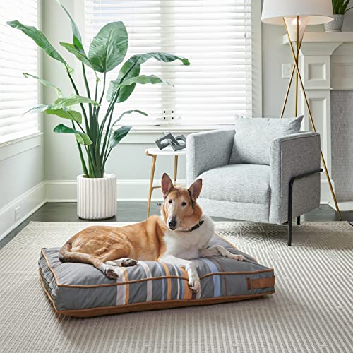Bark And Slumber Gracie Grey Stripe Large Plush Lounger Dog Bed #TOP2
