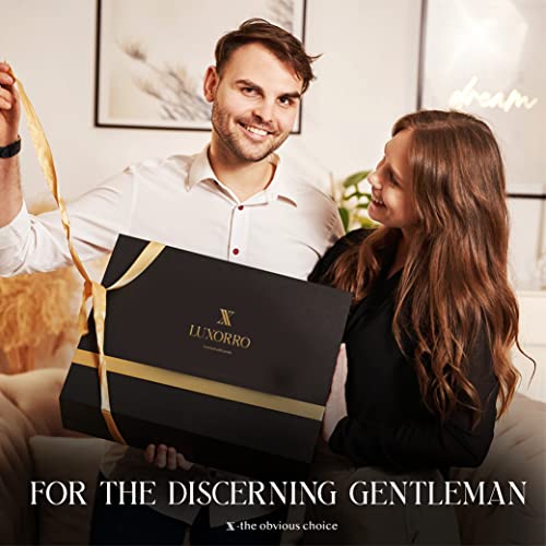 Luxorro Full Grain Leather Briefcase For Men, Top Choice Gifts For Men, Handcrafted Leather Laptop Bag With Multiple Compartments And Brass Hardware, Fits 15.6 Inch Laptop #TOP5