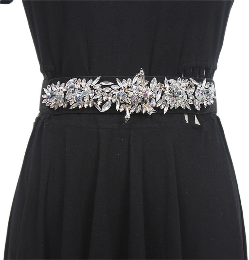 Bright Diamond Belt New hand-beaded and diamond-studded dress belt