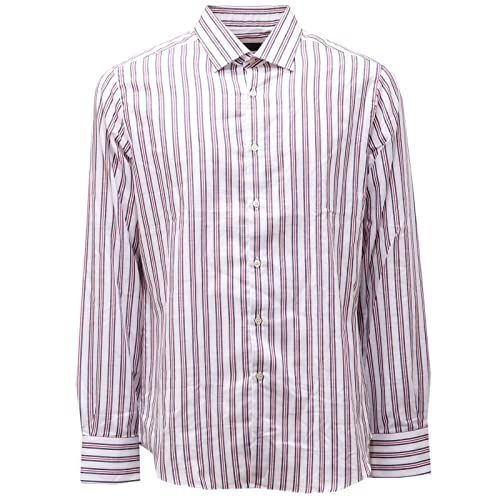 Camicia uomo white stripes en coton premium | Chemise à rayures élégante