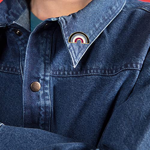 Image of 2 /12 /100Pcs Enamel Asexual Pride Rainbow Lapel Pins Bulk-Supports LGBT Progress Gay Brooch Badge for Men Women Clothes Bags Hats