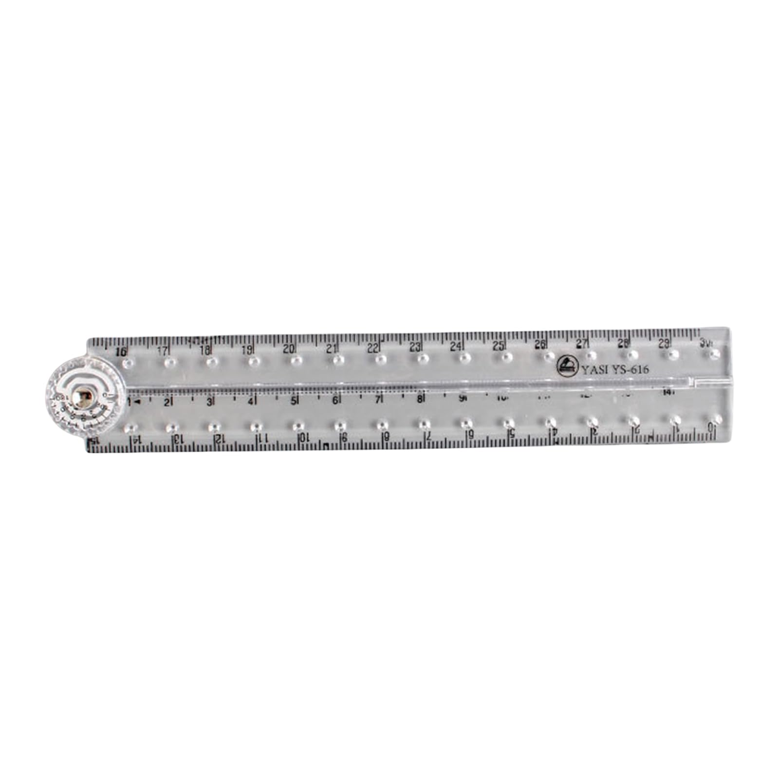 Acrylics Folding Ruler Clear Straight Ruler Math Measuring Tool For Student Teacher Drawing Measuring Length 0-30cm
