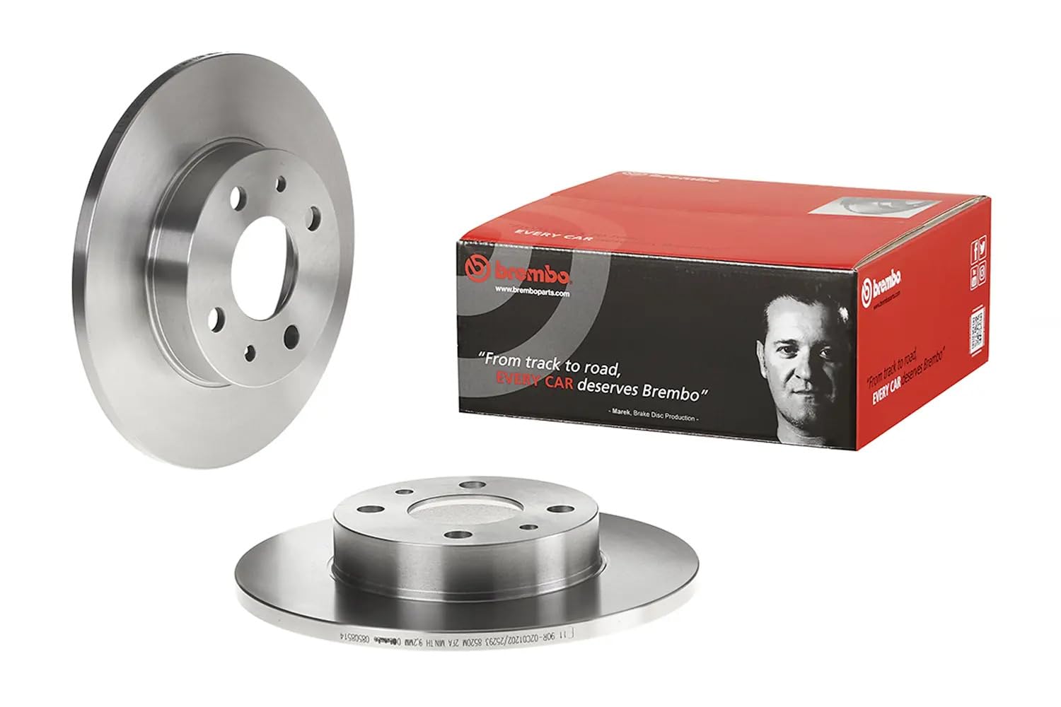 BREMBO KIT DISCHI + PASTIGLIE FRENO ANTERIORE PER FIAT 500 (2ª SERIE) 1.2 / GPL DAL 2007