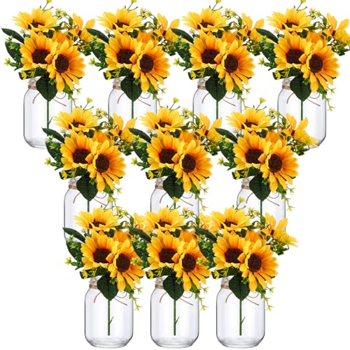 XunYee 10 Set Mason Jar Table Centerpiece with...
