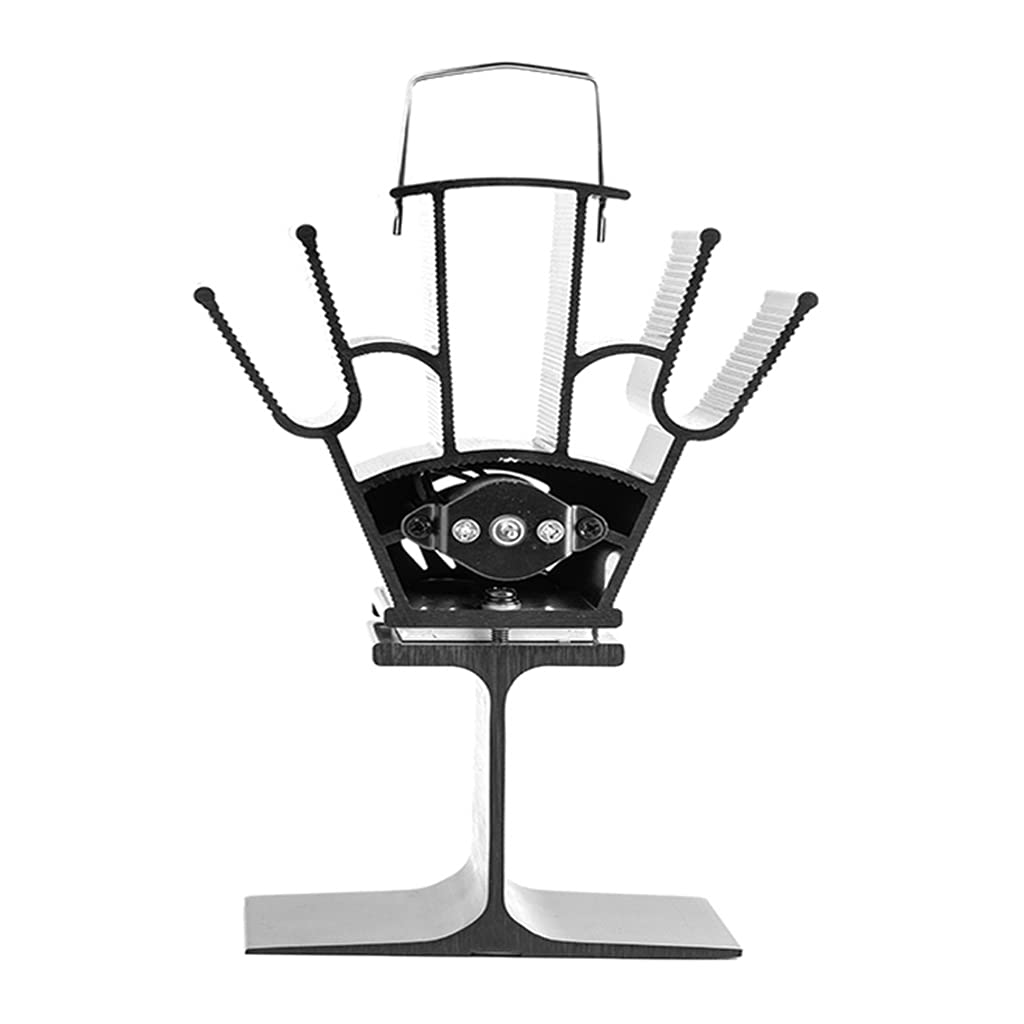 Ventilador para chimenea con detección automática de 6 aspas Ventilador silencioso para chimenea Flujo de aire más para un regalo ideal para hogar Familia Amigos Estufa alimentada por calor