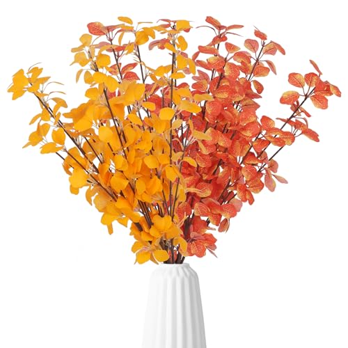 12Pcs 2Kinds 22''Fall Artificial Branches Faux Autumn Stems Fall Plant