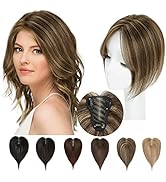 SARO-UP Hair Toppers for Women Real Human Hair Pieces for Women with Thining Hair 10 Inch Clip In...