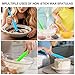 6PCS Non-Stick Wax Spatulas Set, Silicone Spatula Hair Removal Sticks Applicator Reusable Hard Wax Scraper,Eyebrow Wax Sticks For Home Salon Body Use (6PCS)