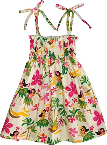 RJC Girl's Hula Spring Hawaiian Smocked Dress