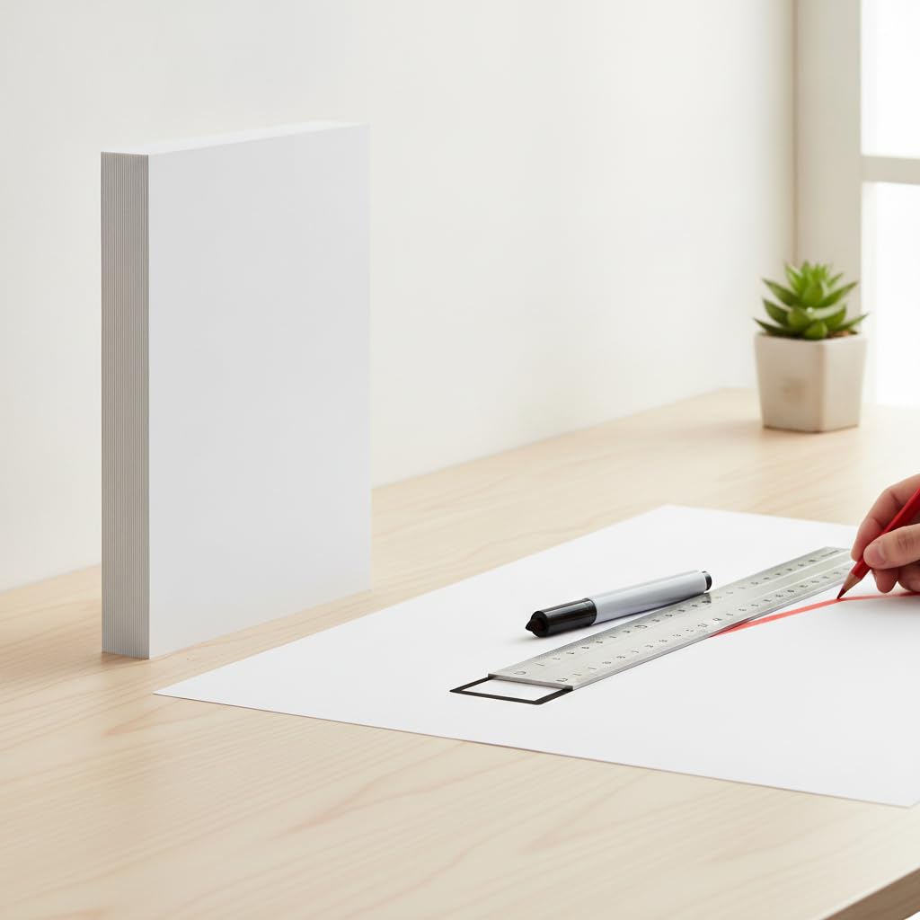 Cartulina Blanca para Dibujar, 4k, 250g, 25 hojas