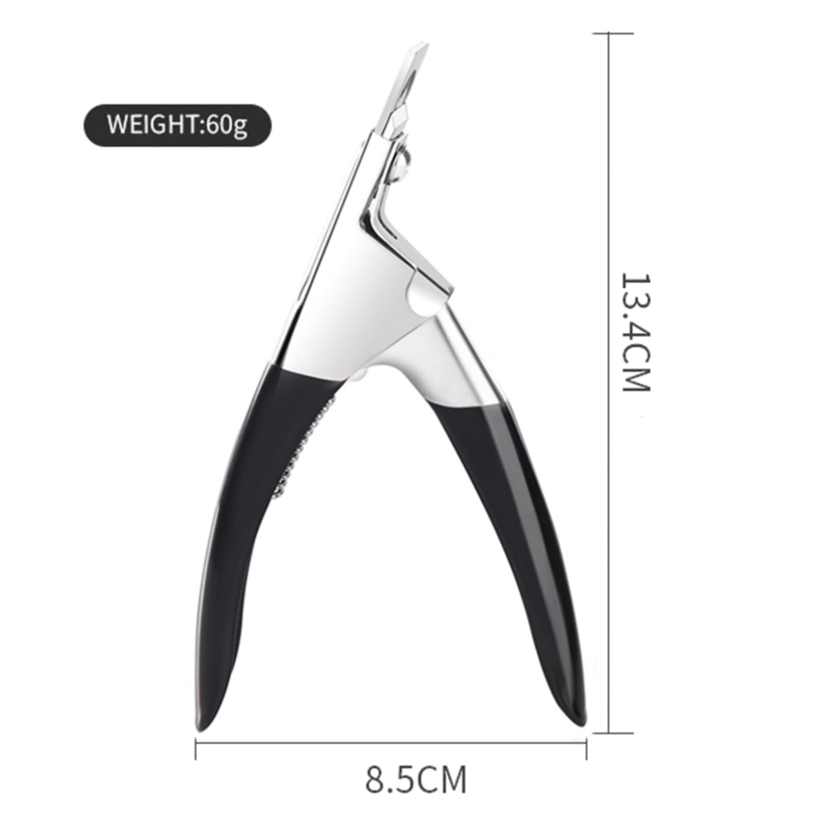 Professionale Tagliaunghie per Nnghie Finte, Tronchese Unghie Finte Acriliche, per Unghie Finte e Unghie In Gel(Nero)
