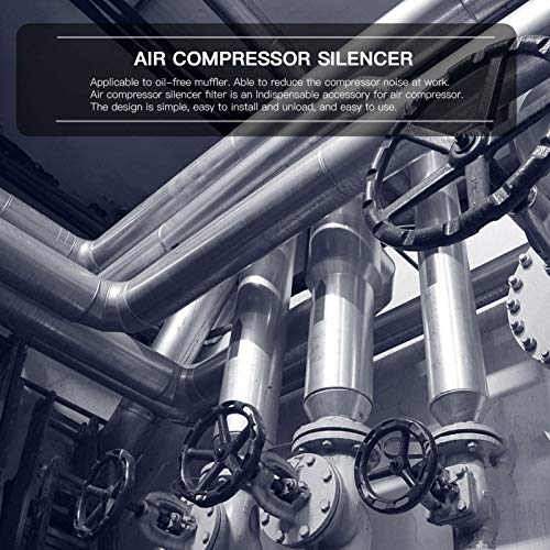 VILLCASE 2Pcs Filtro de Silenciador de Compressor de Ar Filtro de Ar de Metal Silenciador Filtro de