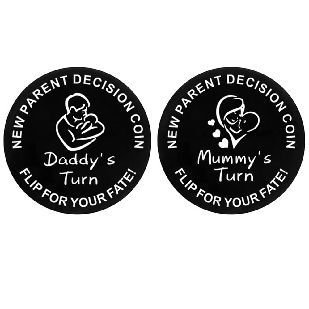 Funny Decision Coin New Parent Decision Coin Engraved Stainless Steel Interesting Flip Coin for Decision Making New Parents