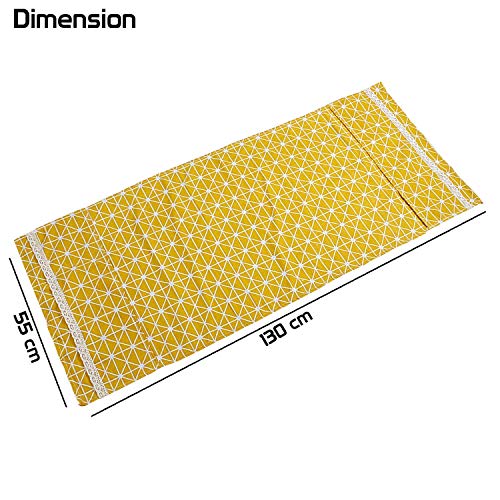 Image of HOKIPO Fridge Cover Top with Pockets, 130 x 55 cm, Yellow