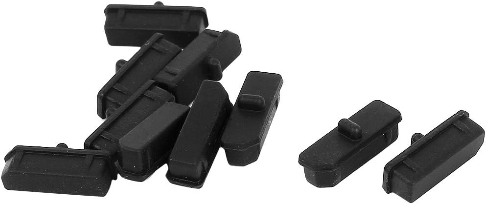 uxcell Anti Dust Plug Computer Port Protector, Silicone Anti Dust Cover Cap Port Stopper for Display Port (Pack of 10)