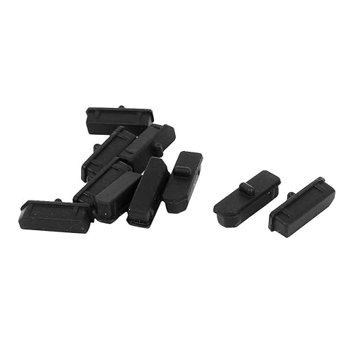 uxcell Protector de puerto de computadora antipolvo, tapón de silicona antipolvo para puerto de pantalla (paquete de 10)